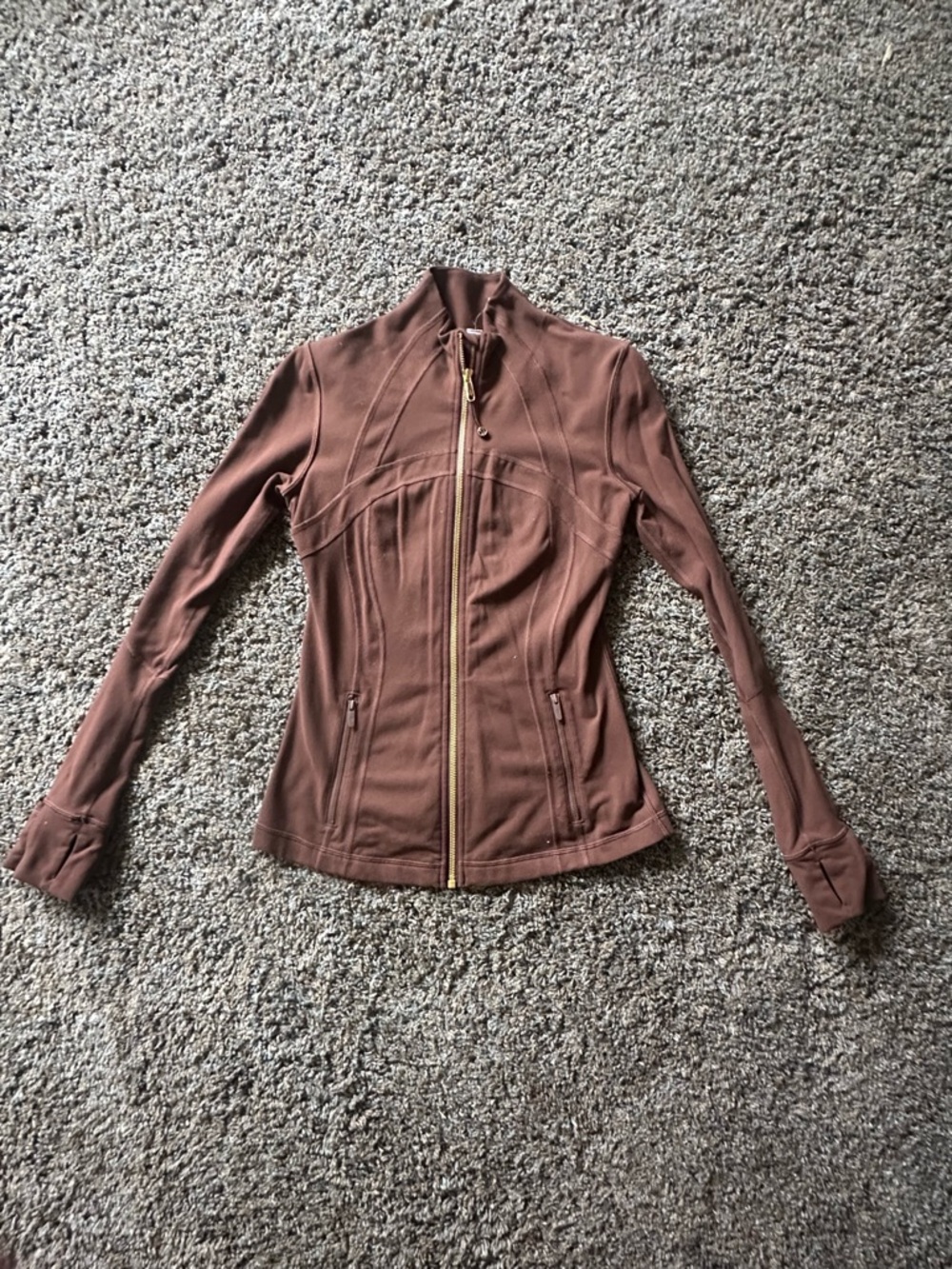 Lululemon Brown Fitted Zip Jacket